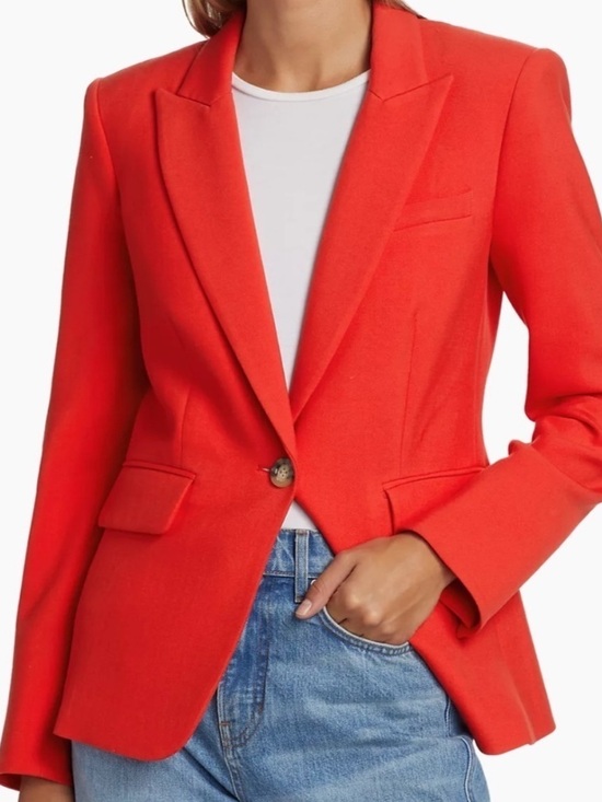 Veronica Beard Jackets & Blazers - Veronica Beard Crepe Cutaway Dickey Jacket in Flame